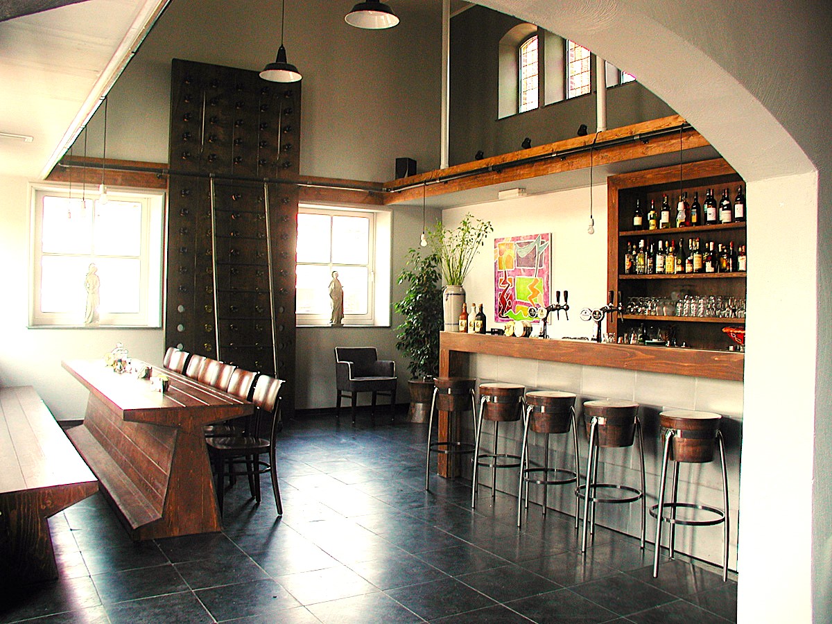 Bar and dining hall inside the converted Klooster van Alphen